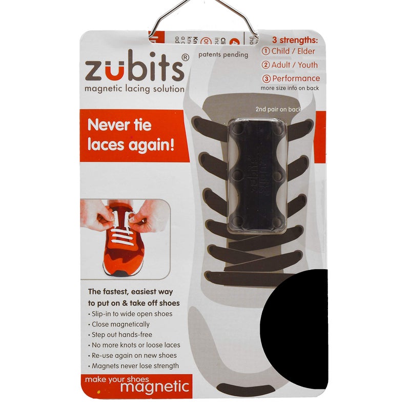 Zubits Magnetic No Tie Shoe Closures for Adults Kids and Seniors 2 In Pack