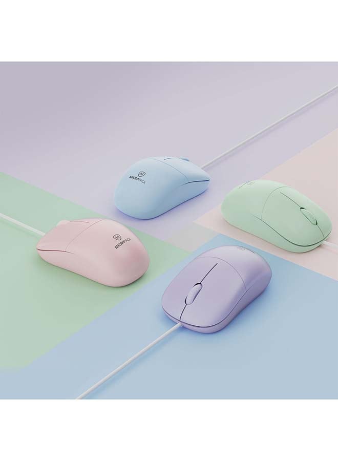 مايكروباك ماوس سلكي ضوئي Micropack M-105 - صغير الحجم، 1000 CPI، USB 2.0، أزرق - Image 3