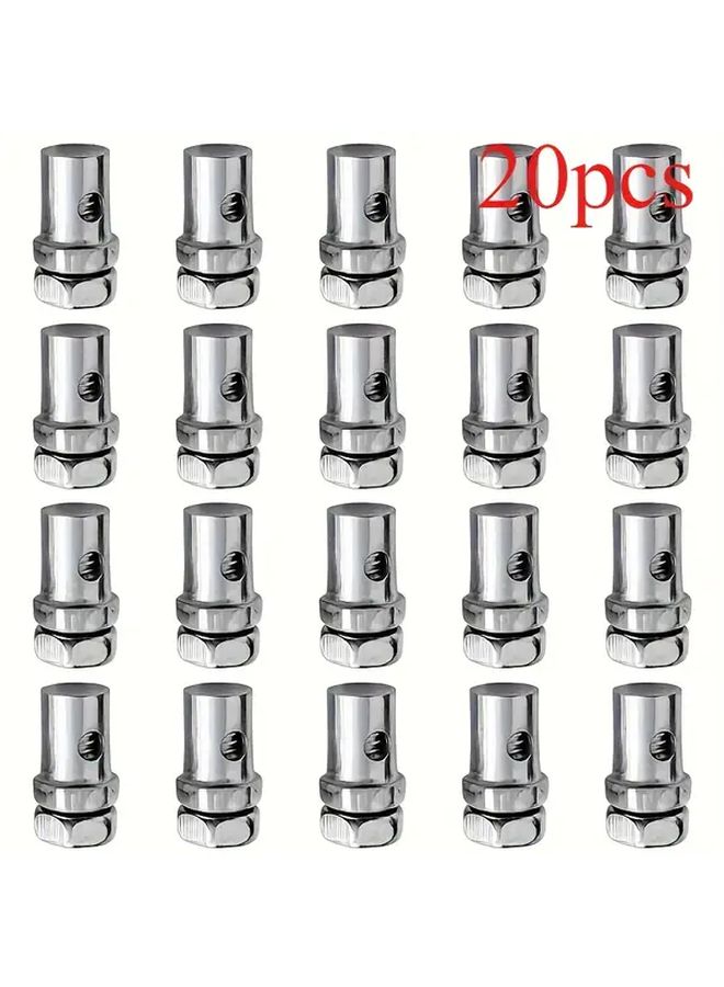 20Pcs Black Red Threaded Throttle Cable End Caps For Motorcycle Scooter Handlebar - Image 3