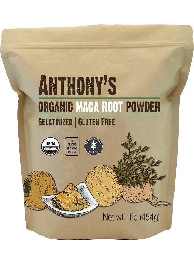 Anthony's Organic Maca Root Powder, 1 lb, Gelatinized for Enhanced Bioavailability, Gluten Free And Non GMO - Image 1