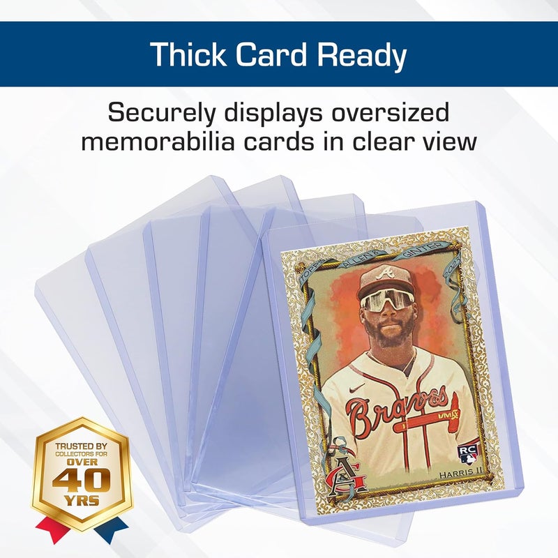 BCW 59 PT Thick Card Top Loaders | Protective Thick Toploaders for Trading Cards Up to 59PT | Rigid Card Toploader for Memorabilia & Collectibles | 1 Pack - Image 2