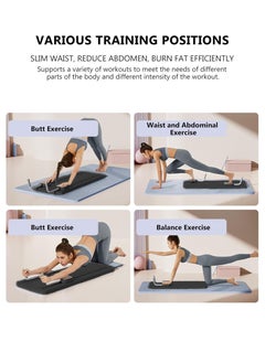 Jourvent Pilates Board -  Pilates Reformer Set, Multi-Purpose Foldable Pilates Reformer Board for Home, 5 in 1 Pilates Sliding Board (Black)  - Image 3