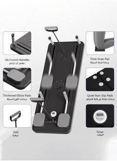 Jourvent Pilates Board -  Pilates Reformer Set, Multi-Purpose Foldable Pilates Reformer Board for Home, 5 in 1 Pilates Sliding Board (Black)  - Image 4