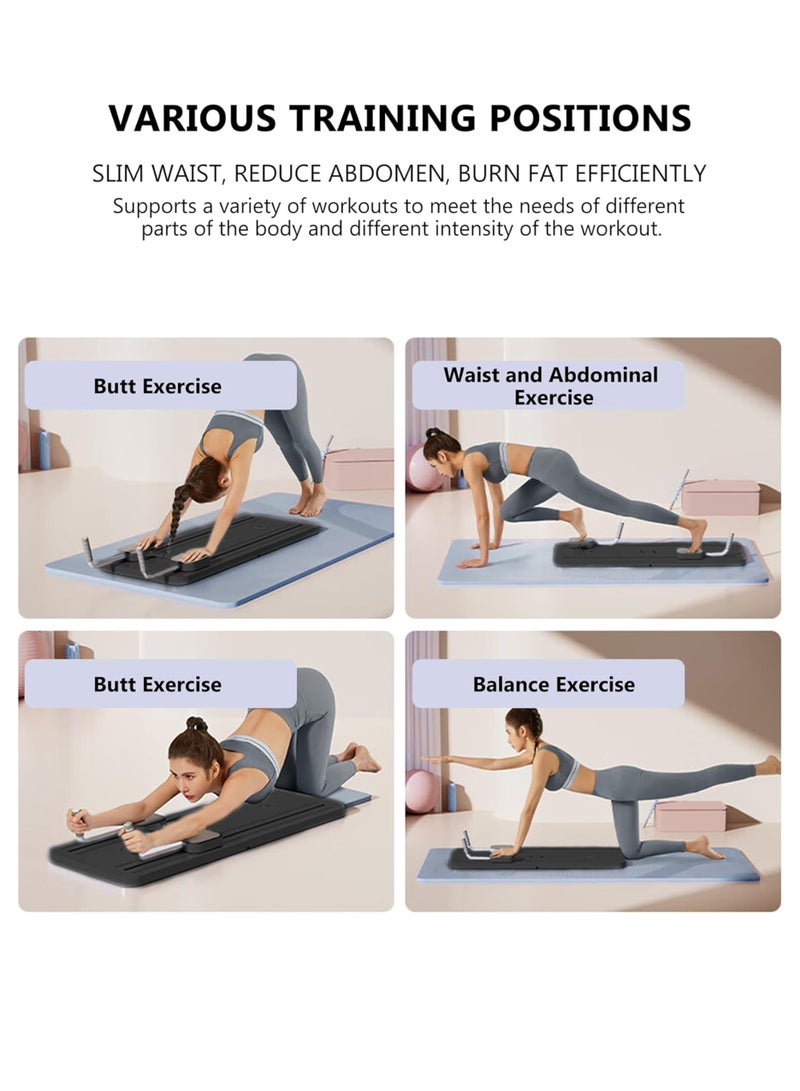 Jourvent Pilates Board -  Pilates Reformer Set, Multi-Purpose Foldable Pilates Reformer Board for Home, 5 in 1 Pilates Sliding Board - Image 3