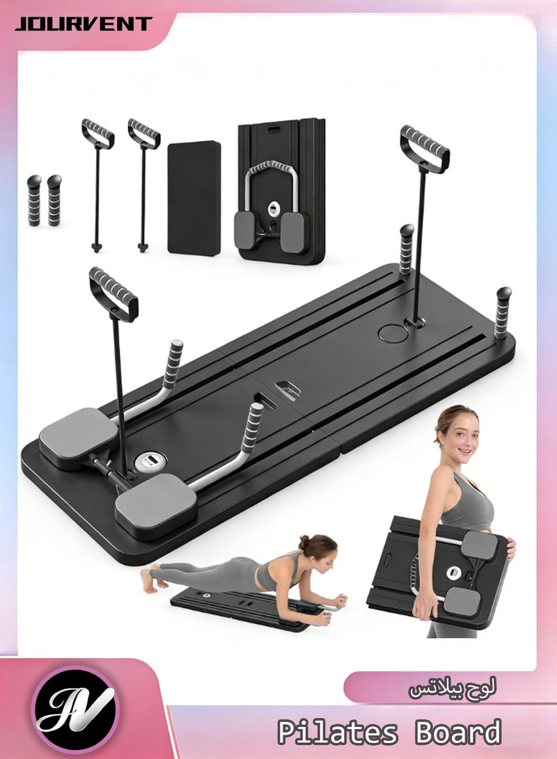 Jourvent Pilates Board -  Pilates Reformer Set, Multi-Purpose Foldable Pilates Reformer Board for Home, 5 in 1 Pilates Sliding Board - Image 1