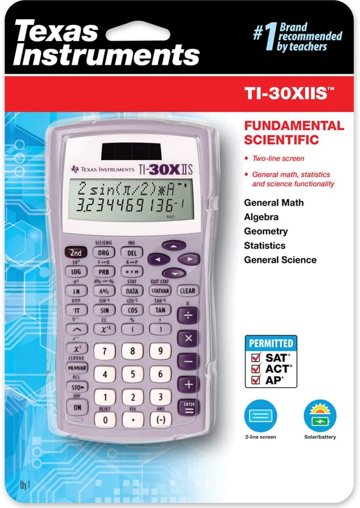 Texas Instruments TI-30X IIS 2-Line Scientific Calculator in Lavender - Image 2