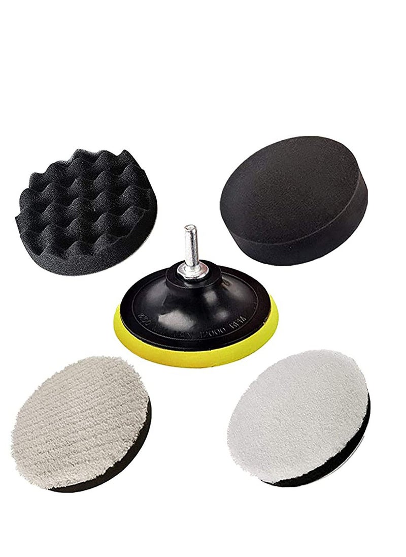 Polishing Pads, Sponge Pad Car Polishers Wool Buffers Professional Set Kit with M14 Drill Adapter-125mm 5inch - pzsku/Z53B201446F4BFB6237BCZ/45/_/1666691705/18d3a014-118c-45bf-b321-31234430df52