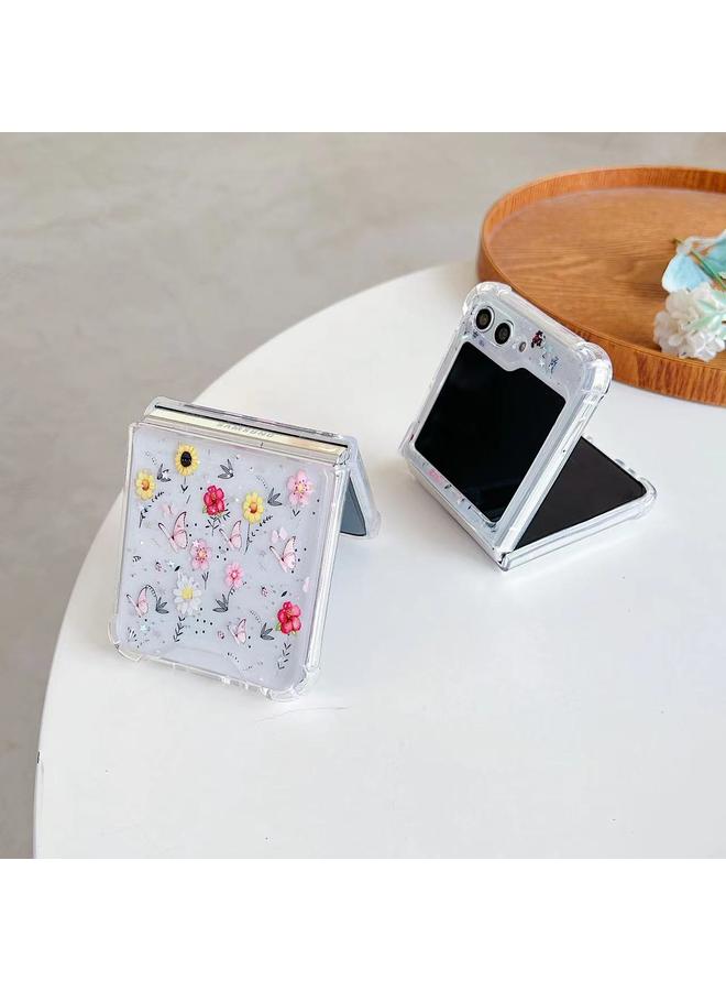 اس-توب جراب لهاتف Samsung Galaxy Z Flip4 من مادة TPU الإيبوكسي ذات الحديقة الربيعية - Image 5