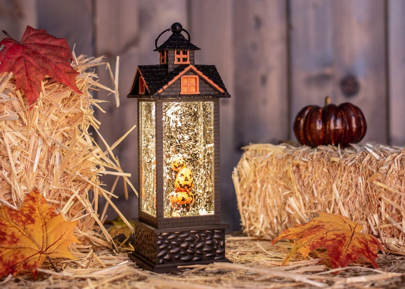Roman Halloween D?cor by Roman  Giftware Collection  Pumpkin  Ghost  Witch  Skull  Spider  Trick or Treat  11.75"" H LED Swirl Lantern (11x4x4) - Image 2