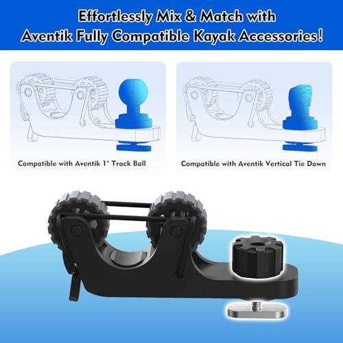 EDSRDPLT 1006 2 PCS Adjustable Kayak Paddle Holder Track Mount Fits Various Shaft Diameters –Universal Rail Mount for Paddle, Fishing Rod, Net – Kayak Accessories for Fishing & Touring - Image 5