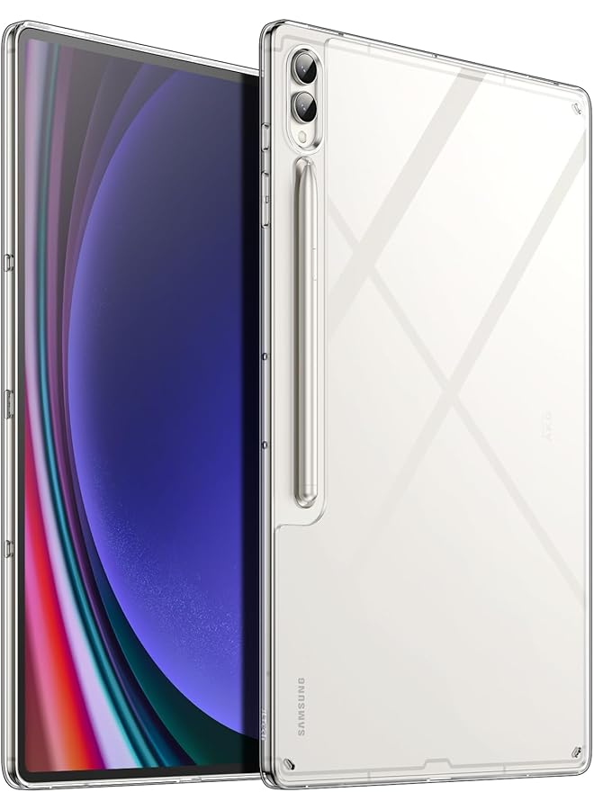 جي تيك جراب شفاف لهاتف Samsung Galaxy Tab S10 Ultra Tab S9 Ultra مقاس 14.6 بوصة، جراب شفاف نحيف مضاد للاصفرار مع ظهر صلب من البولي كربونات ومصد ناعم من مادة TPU يدعم قلم S Pen للشحن اللاسلكي شفاف - Image 1