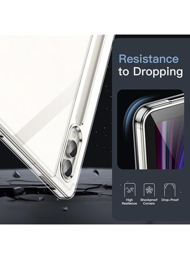 جي تيك جراب شفاف لهاتف Samsung Galaxy Tab S10 Ultra Tab S9 Ultra مقاس 14.6 بوصة، جراب شفاف نحيف مضاد للاصفرار مع ظهر صلب من البولي كربونات ومصد ناعم من مادة TPU يدعم قلم S Pen للشحن اللاسلكي شفاف - Image 5