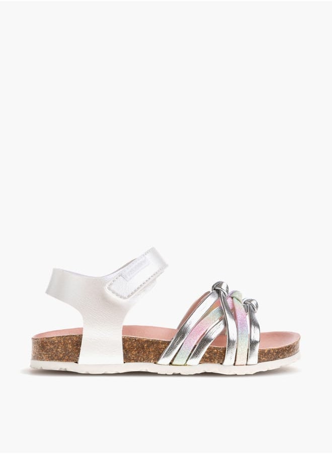 Pablosky Girls Strap Sandals With Hook And Loop Closure  - Image 1