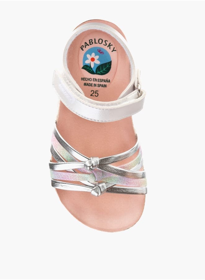 Pablosky Girls Strap Sandals With Hook And Loop Closure  - Image 4