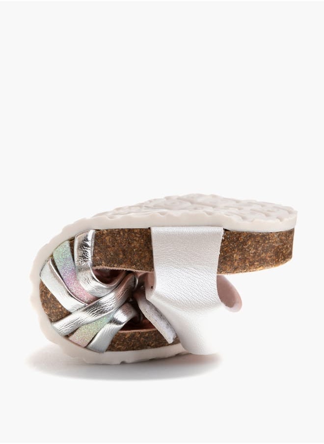 Girls Strap Sandals With Hook And Loop Closure