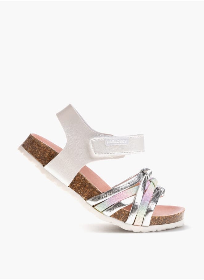 Pablosky Girls Strap Sandals With Hook And Loop Closure  - Image 5