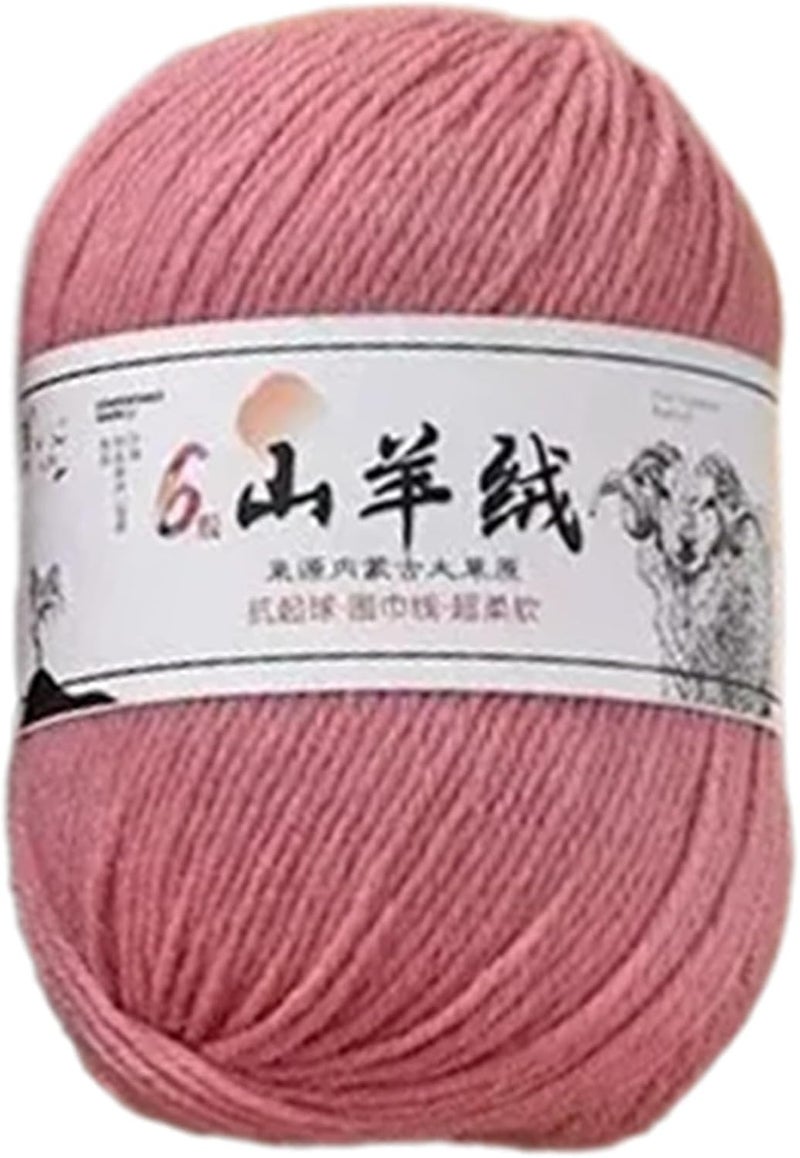 Soft Cashmeres Yarn Natural Hand Woving Yarn Fiber Yarn Knitting Yarn for Knitting and Crochet Projects - Eraser Powder - Image 1