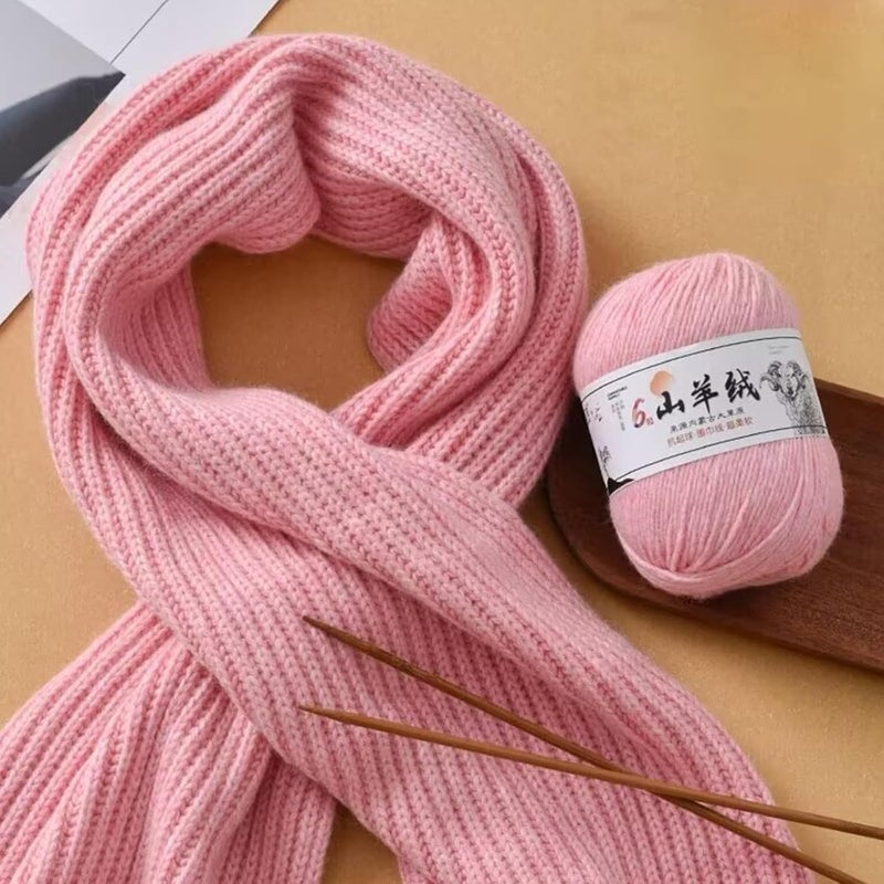 Soft Cashmeres Yarn Natural Hand Woving Yarn Fiber Yarn Knitting Yarn for Knitting and Crochet Projects - Eraser Powder - Image 5