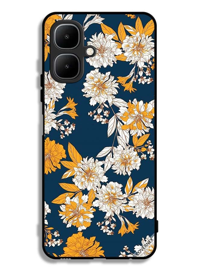 Covernex Infinix Smart 10 Protective Case Cover Flowers & Leaves Wallpaper