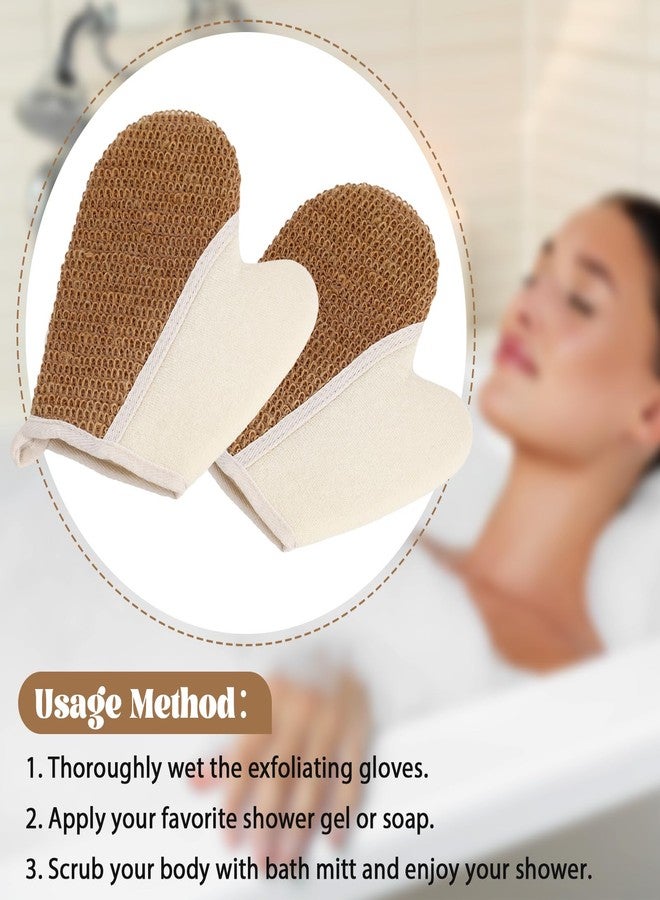 Teecyhooo 30 Pack Exfoliating Shower Gloves Jute Cotton Bath Mitts with Hanging Loop Deep Cleansing Body Scrubber Exfoliatorfor Body Bath Beauty Spa Massage Scrubs Men Women Bathing (Brown - Image 5