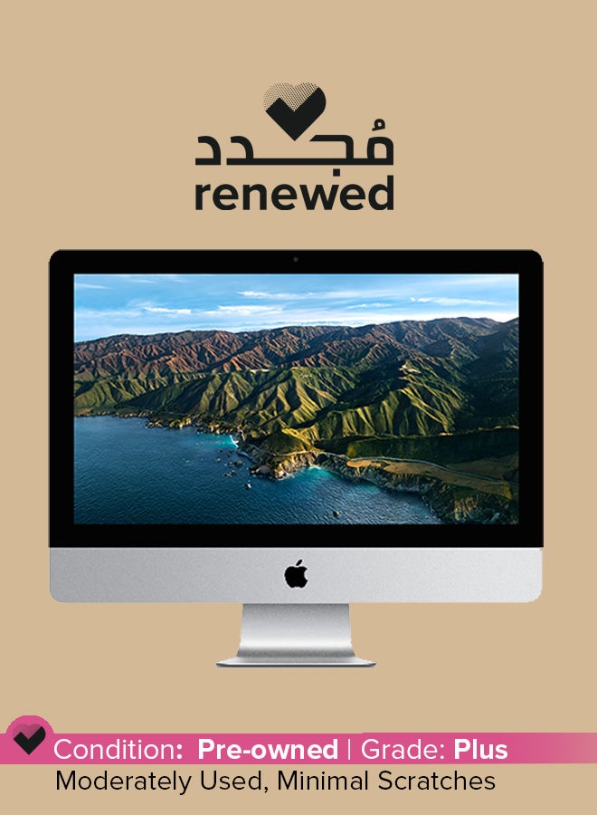 ابل  مُجدد - كمبيوتر مكتبي آي ماك A1418 مزود بشاشة مقاس 21.5 بوصة ومعالج إنتل كور i5 من الجيل الرابع/ ذاكرة رام سعة 8 جيجابايت/ محرك أقراص صلبة سعة 500 جيجابايت/ بطاقة رسومات 5000 بدقة عالية الوضوح سعة 1.5 جيجابايت فضي - Image 1
