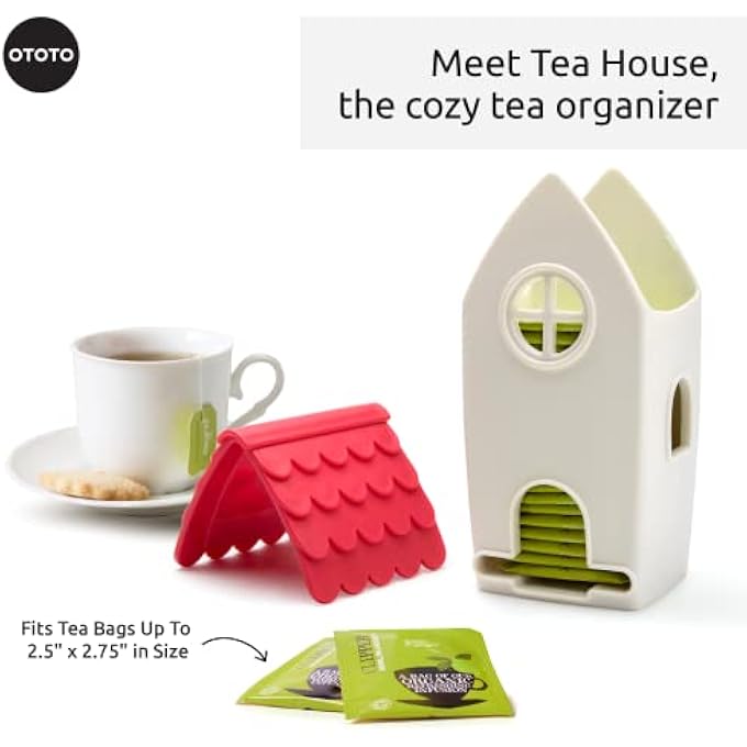 أوتوتو حامل أكياس الشاي أبيض أحمر 19 × 10 9 سم Ot878 - Image 4