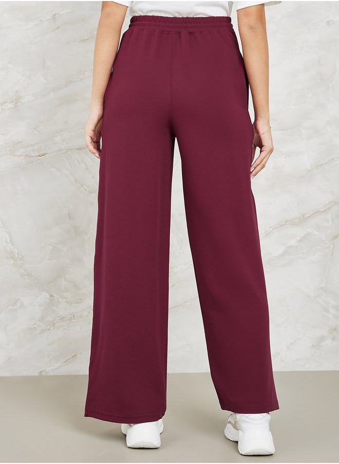 Styli Wide Leg Jogger with Side Slit  - Image 4
