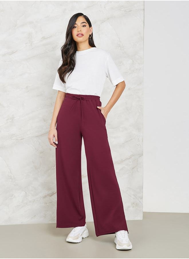 Styli Wide Leg Jogger with Side Slit  - Image 2