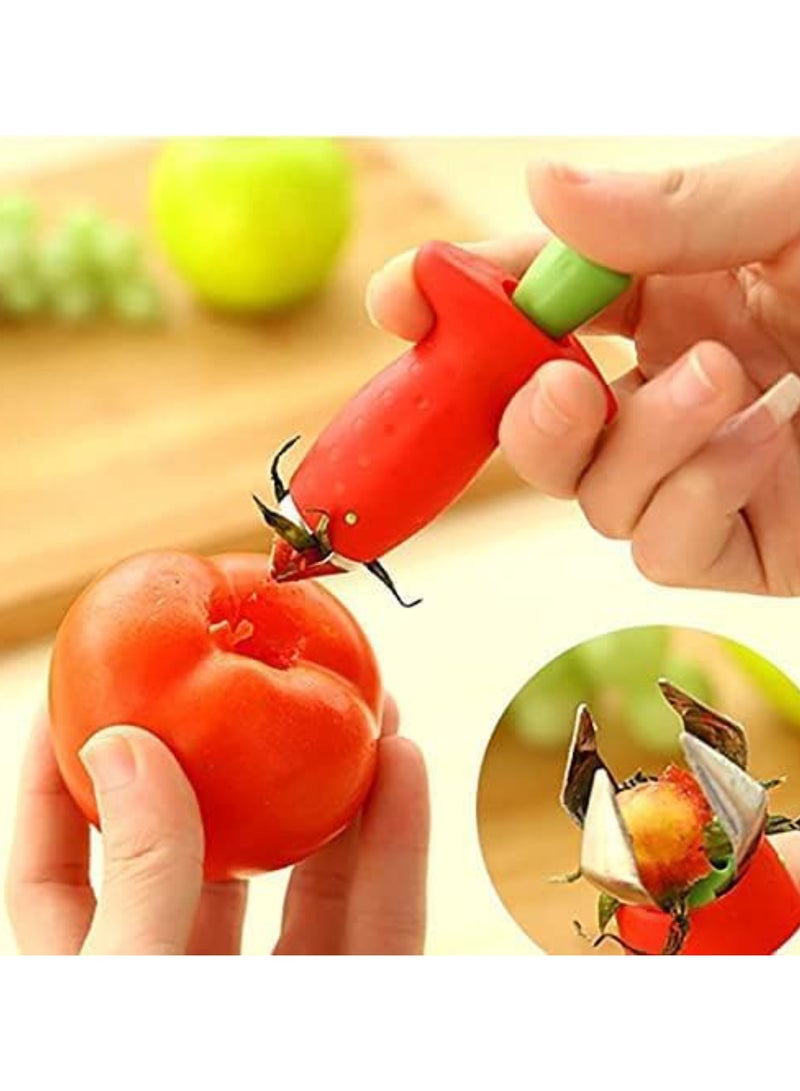 SOLDOUT Strawberry Top Leaf Remover Tomato Stalks Fruit Knife Strawberry Huller Stem Removal Portable Kitchen Accessories  - Image 3