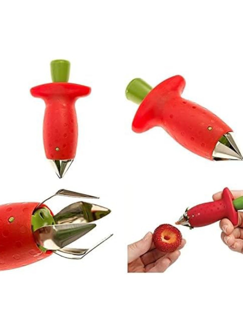 SOLDOUT Strawberry Top Leaf Remover Tomato Stalks Fruit Knife Strawberry Huller Stem Removal Portable Kitchen Accessories  - Image 5