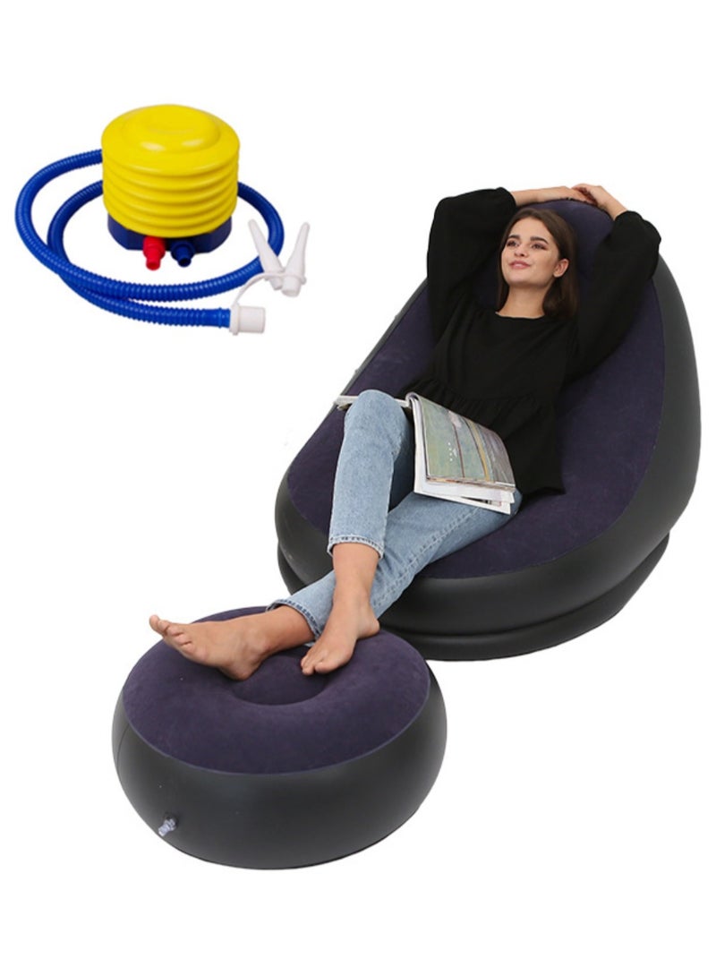HEYAN Beanless Bag Inflatable Lounge Chair , Air Sofa Outdoor Inflatable Lazy Sofa Chair 116x98x83cm