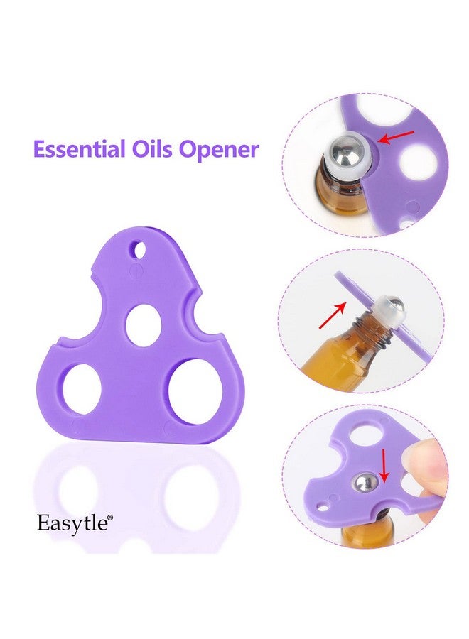 Easytle Essential Oil Tools Essential Oil Opener Essential Oil Key Tool For Essential Oil Accessories Includes 2 Openers, 6 Droppers, 6 Funnels, 72 Labels And Brush Tools Set For Glass Roll On Bottles  - Image 2