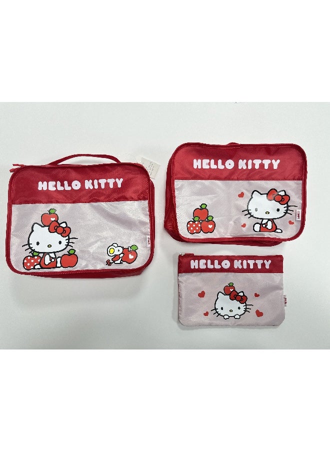 Miniso Keep your clothes organized with these 3 Hello Kitty-themed clothes storage bags. 