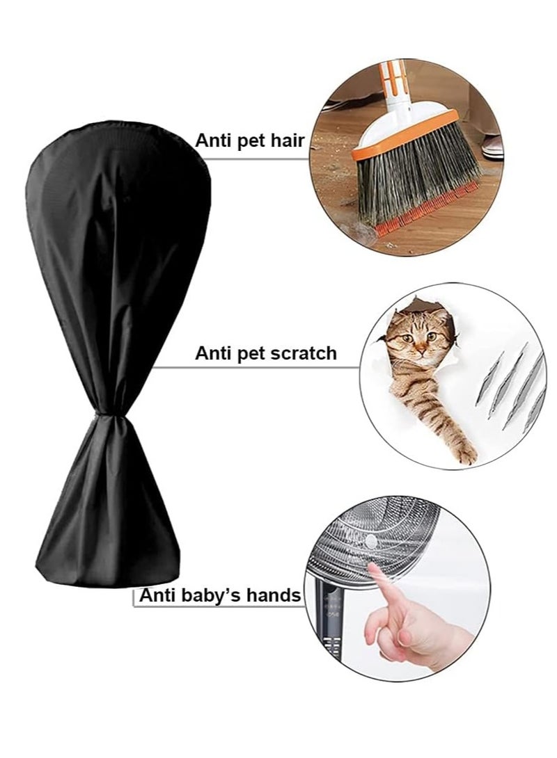 Meetion MEETION Fan Dust Cover, Heavy Duty Oxford Cloth Waterproof, Dustproof, Moisture-Proof Cover for Outdoor Pedestal Fan, Washable Fan Protective Cover for Standing Round Fans (Black)  - Image 3