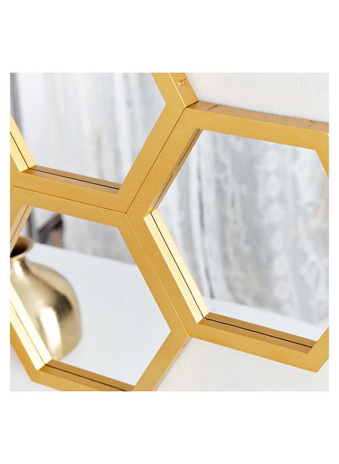 Home Box - Hailee Moderen Hexagon Wall Mirror 40x57x2 cm - Image 1