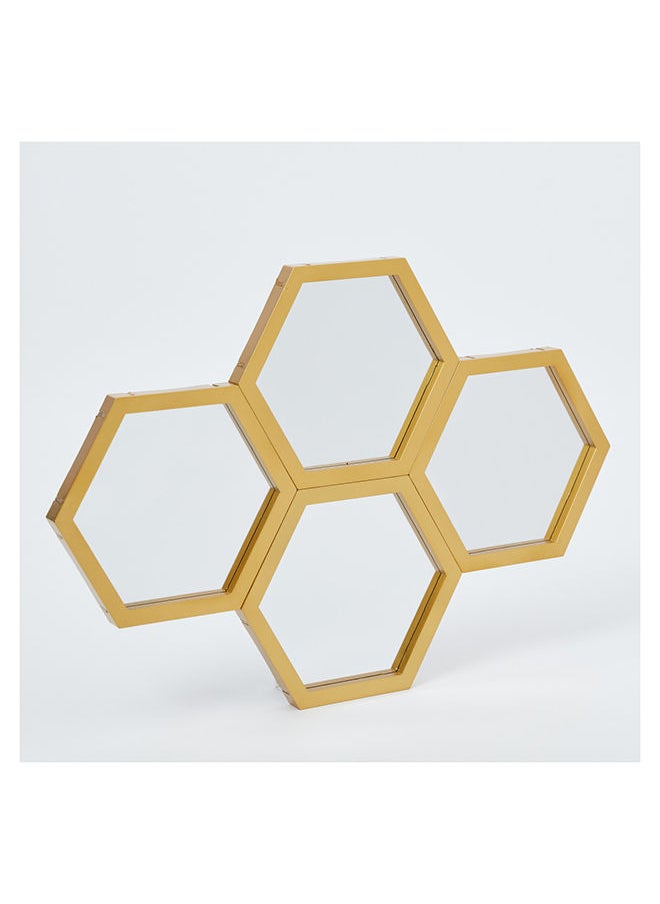Home Box - Hailee Moderen Hexagon Wall Mirror 40x57x2 cm - Image 1