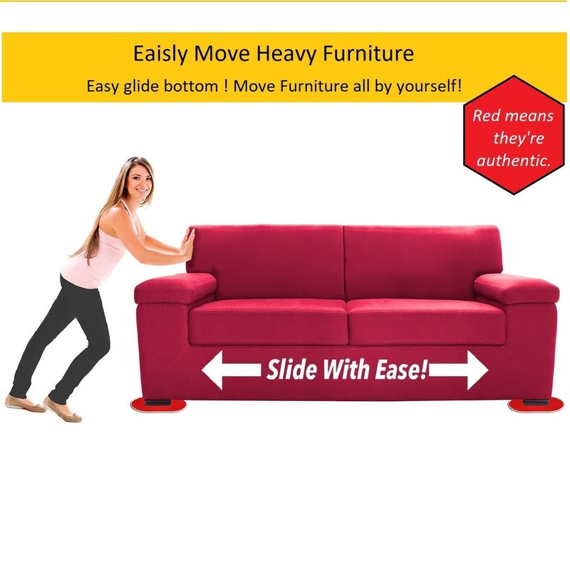 PATTAR Ruby Movers Furniture Sliders for Carpet As Seen on TV Effortlessly Heavy Couches Recliners Bookcases Appliances with Ease ExtraLarge Size Fits Bulky Legs - Image 2
