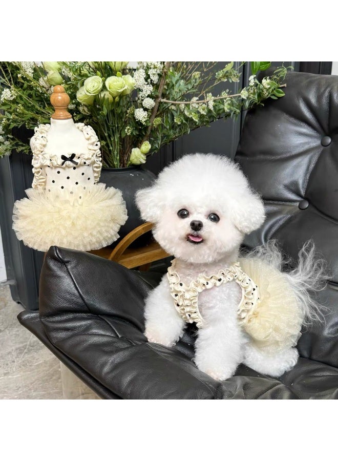 A.M pet clothes breathable summer skirt new dog sling cat mesh mesh thin lace cute princess skirt - Image 1