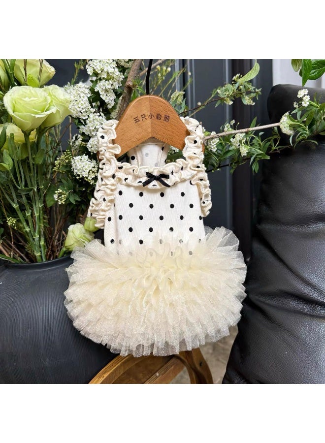 A.M pet clothes breathable summer skirt new dog sling cat mesh mesh thin lace cute princess skirt - Image 5