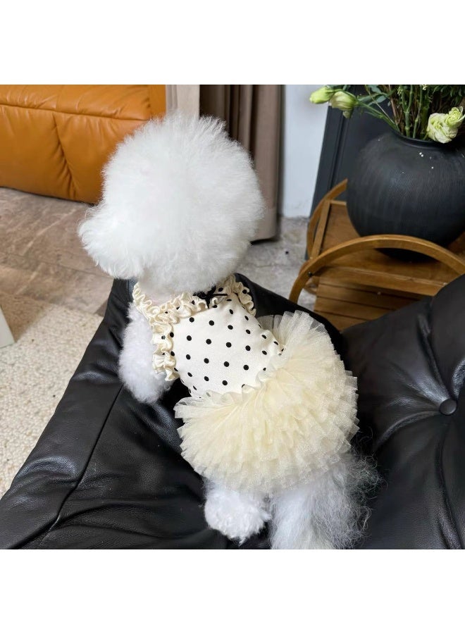 A.M pet clothes breathable summer skirt new dog sling cat mesh mesh thin lace cute princess skirt - Image 4