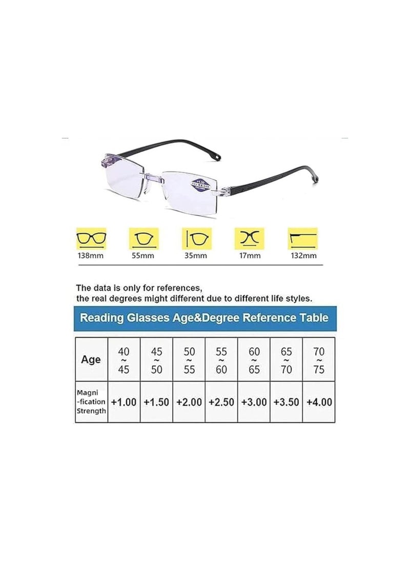 Generic - Intelligent Reading Glasses, Reading Glasses, Intelligent Dual Focus Reading Glasses (1PCS,+2.50) - Image 1