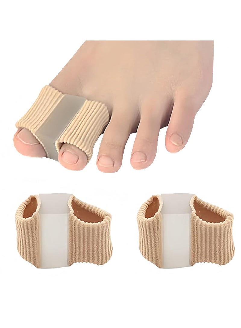 HW 2PCS Gel Toe Separators for Overlapping Toes, Toe Spacers for Bunions Bunion Corrector for Women and Men, 2 Loops Bunion Corrector for First Two Toes  - Image 1