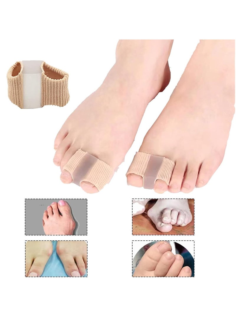 HW 2PCS Gel Toe Separators for Overlapping Toes, Toe Spacers for Bunions Bunion Corrector for Women and Men, 2 Loops Bunion Corrector for First Two Toes  - Image 3