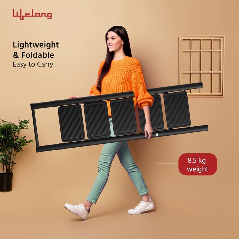 Decorhills Lifelong 5 Steps Steel Ladder with Handle - Foldable & Portable Step Stool for Home, Kitchen, Bathroom & Office - 150 Kg Capacity - Image 4