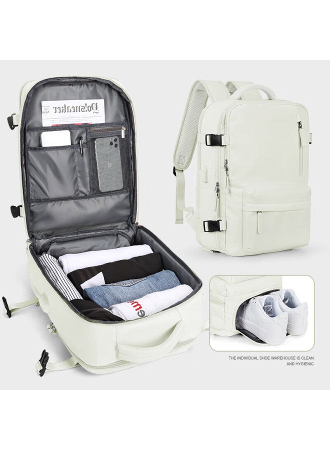 Landcase Travel Backpack For Women, Short-trip Travel Business Luggage Backpack, Large Capacity Laptop Bag, 516215 Crescent White - Image 1