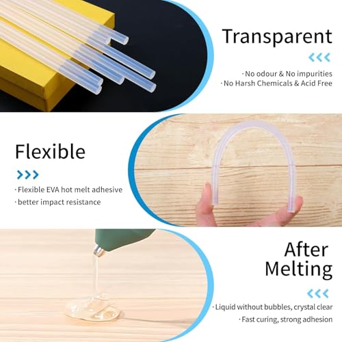 ProKart Premium 20 Pc Clear 11mm - Hot Melt Glue Sticks Strips Melting Adhesive for Handmade, Craft DIY, Home, Office & Classroom Project Craftwork Fix & Repairs (20 Pc Glue Sticks, 11mm) - Image 2