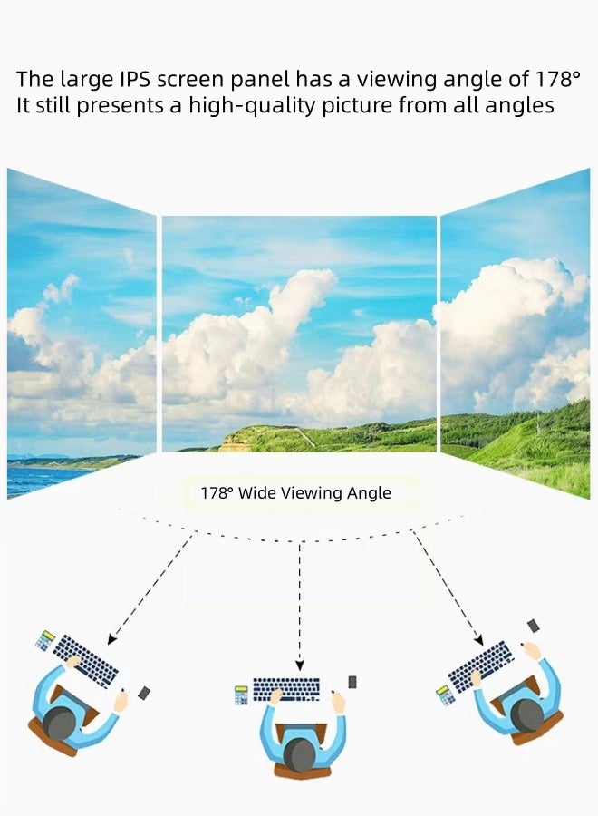 PROEFF All-In-One PC Desktop Computer With 23.8 Inch Display, Full HD (1920x1080)/Core i5-4570 Processor/16GB RAM/256GB SSD/Windows 11 Pro/Built-in dual-band WiFi and Speakers/VGA/HDMI/3MP Camera/English/Arabic keyboard and mouse english_arabic black - Image 4