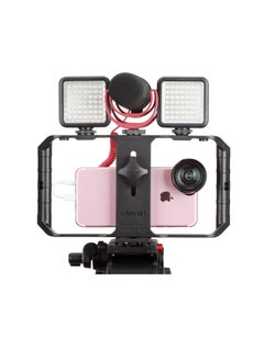 Generic Smartphone Video Rig, Film Making Case, Phone Video with Stabiliser Grip, Tripod Mount for Videomaking, Filmmaker, Videomaker for iPhone X 8 Plus, Samsung  - Image 1