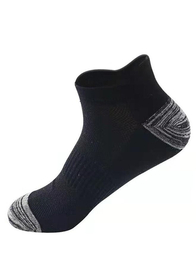 3 Pairs Men's Cushioned Breathable Running Ankle Socks, Men Short Cotton Casual Socks &Anti-Skid Moisture Wicking Socks, Prevent Drop Higher Heel Design  - Image 4