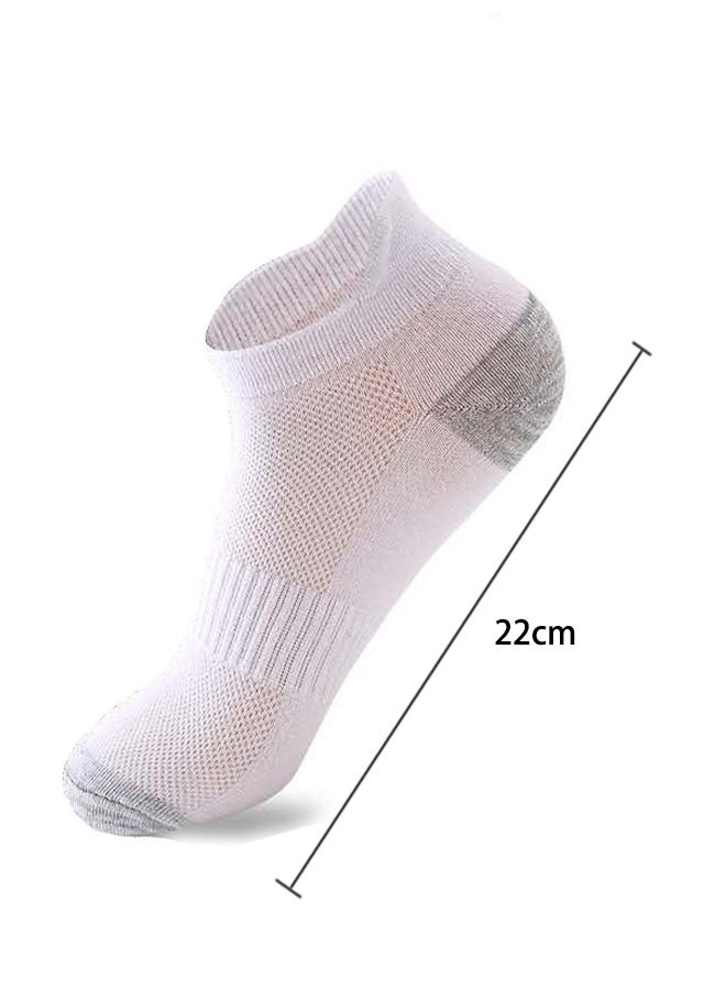 3 Pairs Men's Cushioned Breathable Running Ankle Socks, Men Short Cotton Casual Socks &Anti-Skid Moisture Wicking Socks, Prevent Drop Higher Heel Design  - Image 2